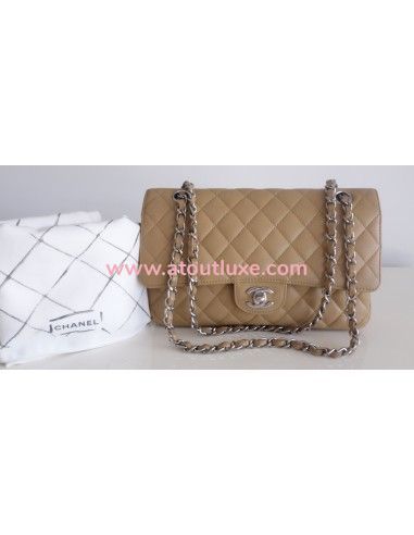 Sac Chanel Classique beige médium Sac Chanel Classique beige médium
