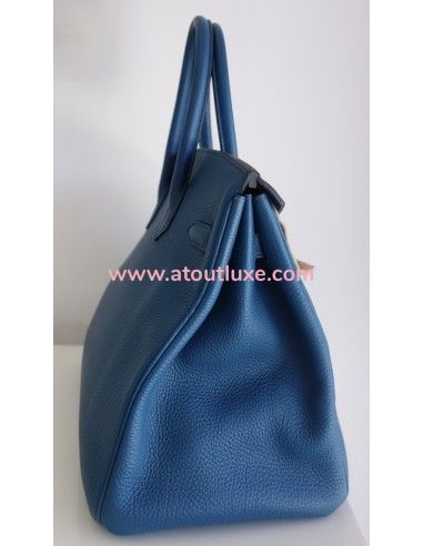 Sac Hermes Birkin 35 bleu de Galice Sac Hermes Birkin 35 bleu de Galice