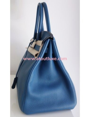 Sac Hermes Birkin 35 bleu de Galice Sac Hermes Birkin 35 bleu de Galice