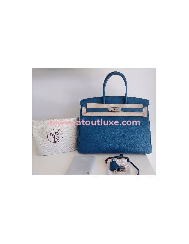 Sac Hermes Birkin 35 bleu de Galice Sac Hermes Birkin 35 bleu de Galice