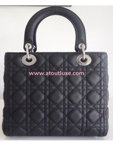 Sac Lady Dior médium veau noir Sac Lady Dior médium veau noir