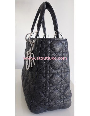 Sac Lady Dior médium veau noir Sac Lady Dior médium veau noir
