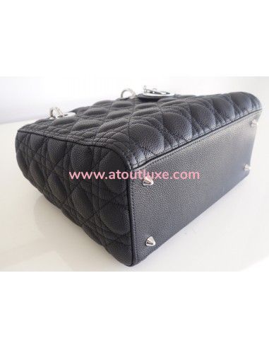 Sac Lady Dior médium veau noir Sac Lady Dior médium veau noir