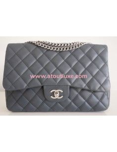 Sac Chanel Classique Gm gris 2