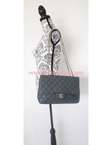 Sac Chanel Classique Gm gris Sac Chanel Classique Gm gris