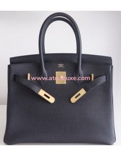 Sac Hermes Birkin 30 noir 2