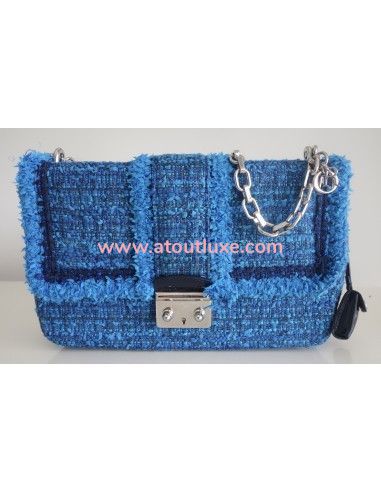 Sac miss Dior tweed bleu