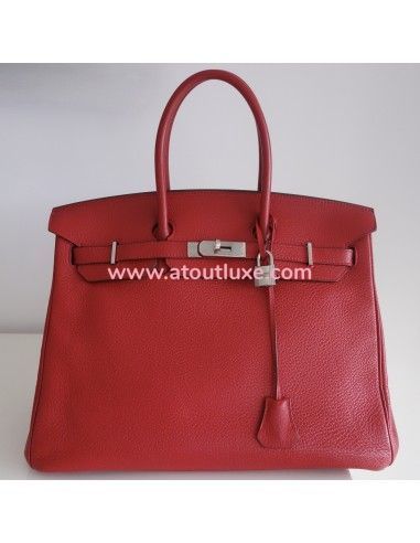 Sac Hermes Birkin 35 rouge