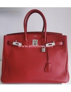 Sac Hermes Birkin 35 rouge