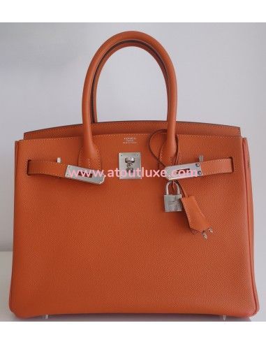 Sac Hermes Birkin 30 Epsom orange Sac Hermes Birkin 30 Epsom orange