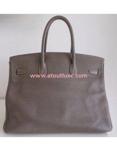 Sac Hermes Birkin 35 étain 2