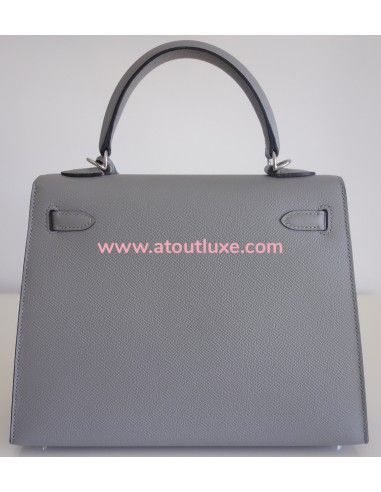 Sac Hermes Kelly 25 gris mouette Sac Hermes Kelly 25 gris mouette
