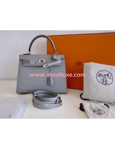 Sac Hermes Kelly 25 gris mouette Sac Hermes Kelly 25 gris mouette