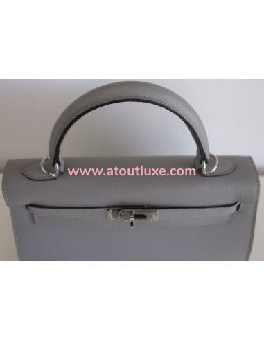 Sac Hermes Kelly 25 gris mouette Sac Hermes Kelly 25 gris mouette