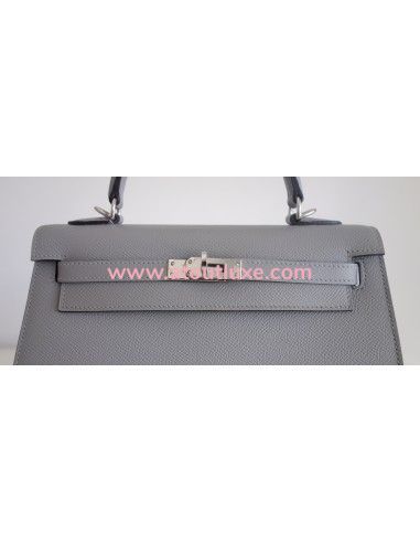 Sac Hermes Kelly 25 gris mouette Sac Hermes Kelly 25 gris mouette