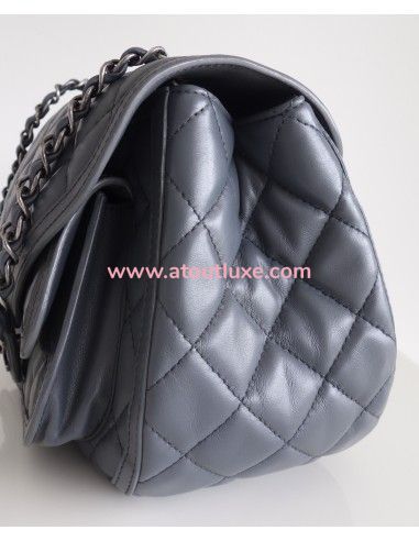 Sac Chanel Classique cuir gris Sac Chanel Classique cuir gris