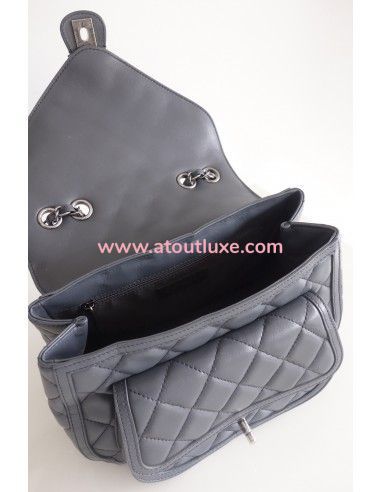 Sac Chanel Classique cuir gris Sac Chanel Classique cuir gris
