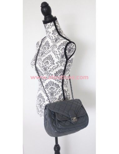 Sac Chanel Classique cuir gris Sac Chanel Classique cuir gris