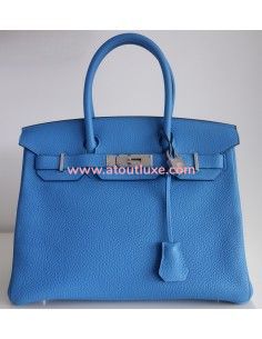 Sac Hermes Birkin 30 bleu...