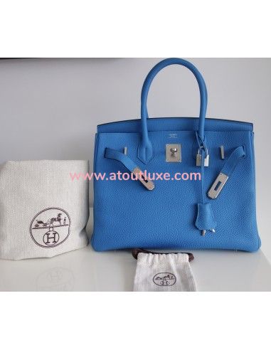 Sac Hermes Birkin 30 bleu Zanzibar Sac Hermes Birkin 30 bleu Zanzibar