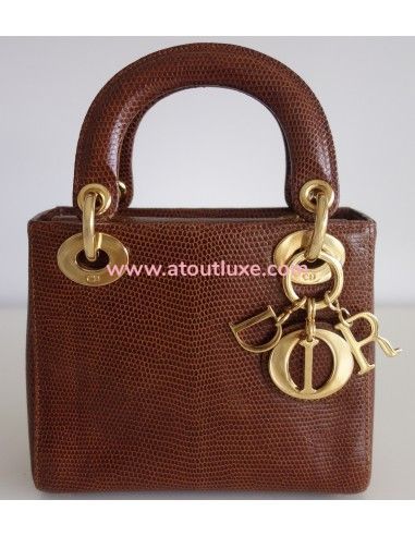 Sac mini Lady Dior lezard