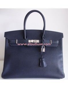 Sac Hermes Birkin 35 bleu...