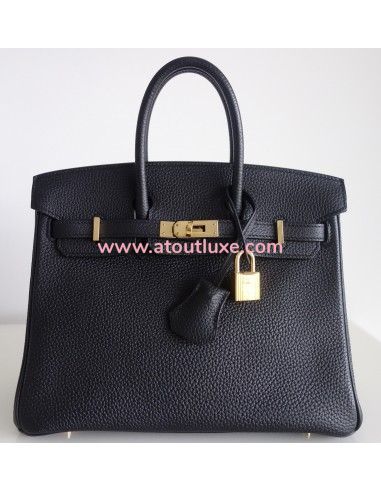 Sac Hermes Birkin 25 togo noir