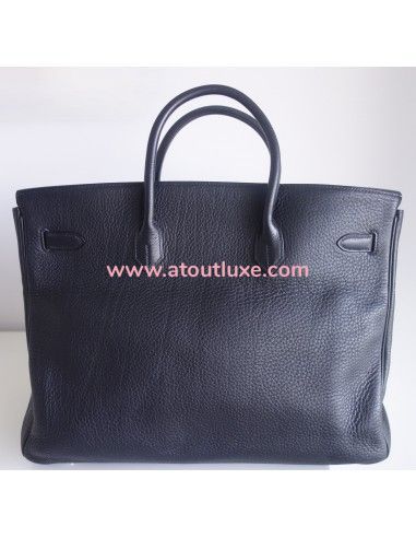 Sac Hermes Birkin 40 cuir noir Sac Hermes Birkin 40 cuir noir