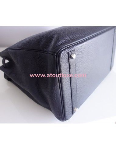 Sac Hermes Birkin 40 cuir noir Sac Hermes Birkin 40 cuir noir