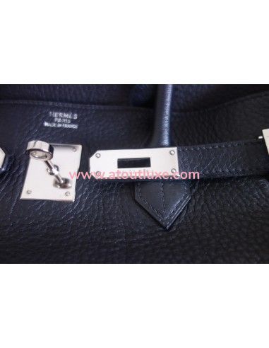 Sac Hermes Birkin 40 cuir noir Sac Hermes Birkin 40 cuir noir