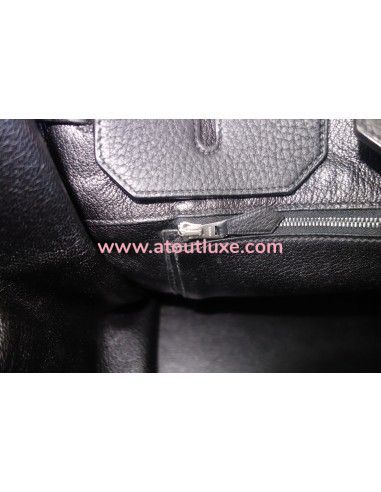 Sac Hermes Birkin 40 cuir noir Sac Hermes Birkin 40 cuir noir