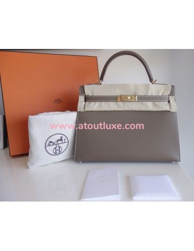 Sac Hermes Kelly 32 étoupe Sac Hermes Kelly 32 étoupe