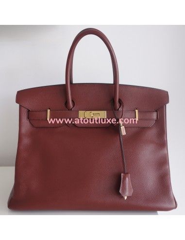 Sac Hermes Birkin 35 bordeaux