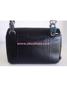 Sac Chanel python noir 2