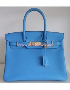 Sac Hermes Birkin 30 bleu...