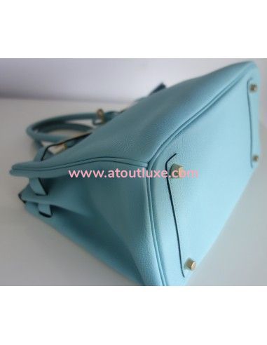 Sac Hermes Birkin 30 bleu atoll Sac Hermes Birkin 30 bleu atoll