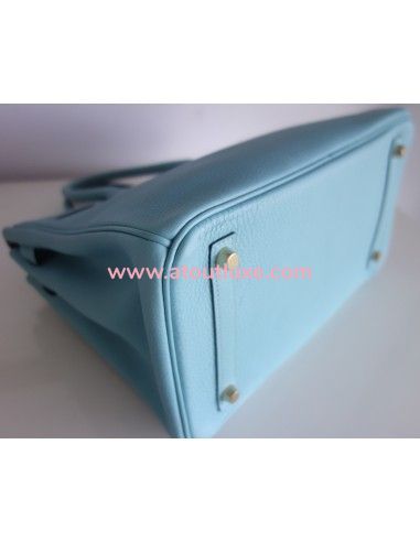 Sac Hermes Birkin 30 bleu atoll Sac Hermes Birkin 30 bleu atoll