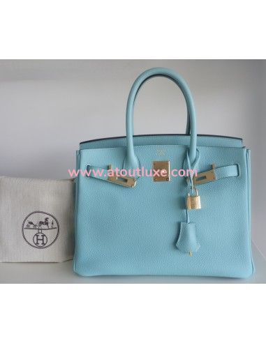 Sac Hermes Birkin 30 bleu atoll Sac Hermes Birkin 30 bleu atoll