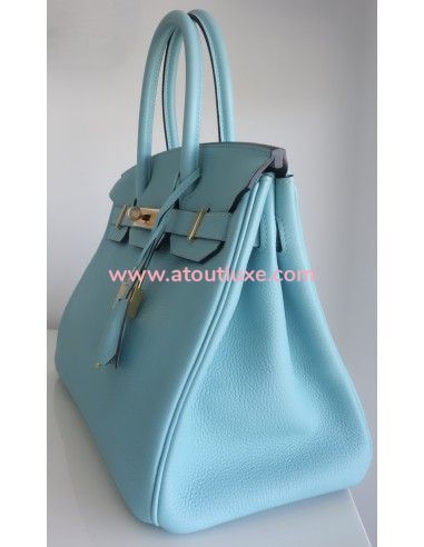 Sac Hermes Birkin 30 bleu atoll Sac Hermes Birkin 30 bleu atoll