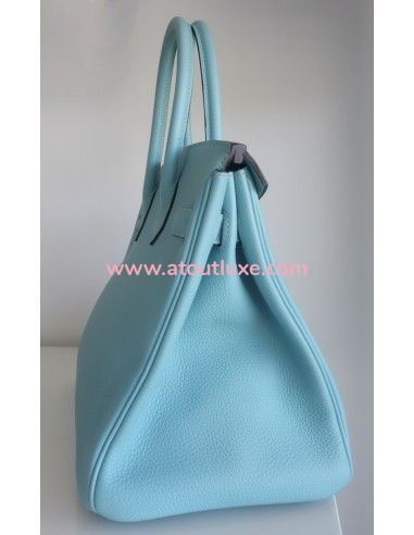 Sac Hermes Birkin 30 bleu atoll Sac Hermes Birkin 30 bleu atoll