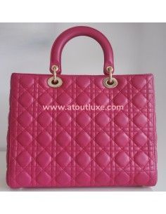 Sac Lady Dior rose 2