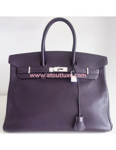 Sac Hermes Birkin 35 raisin