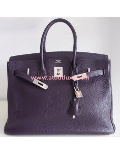 Sac Hermes Birkin 35 raisin 2