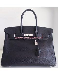 Sac Hermes Birkin 35 bleu...