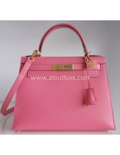 Sac Hermes Kelly 28 rose...