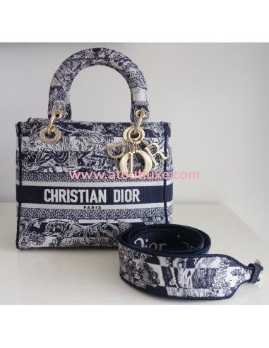 Sac Lady D'Lite Dior bleu Sac Lady D'Lite Dior bleu