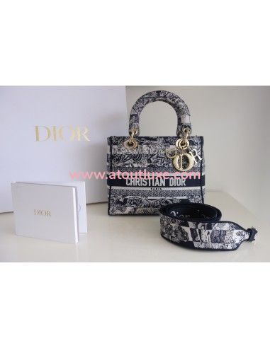 Sac Lady D'Lite Dior bleu Sac Lady D'Lite Dior bleu
