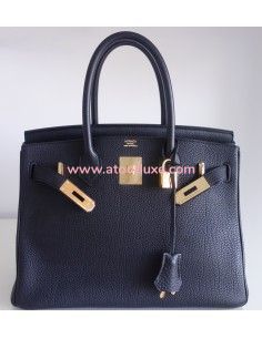 Sac Hermes Birkin 30 noir 2