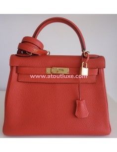 Sac Hermes Kelly 28 orange...