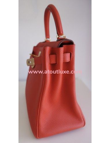 Sac Hermes Kelly 28 orange poppy Sac Hermes Kelly 28 orange poppy